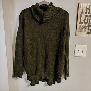 Forever 21 | Size L | Dark Green Cowl Neck Sweater